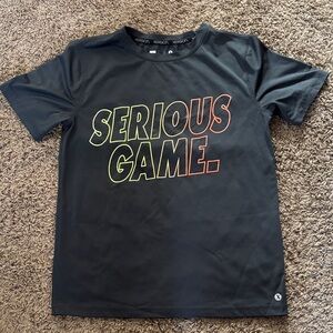 Xersion Kids Short Sleeve Tee - Dark Gray with Multicolor Text